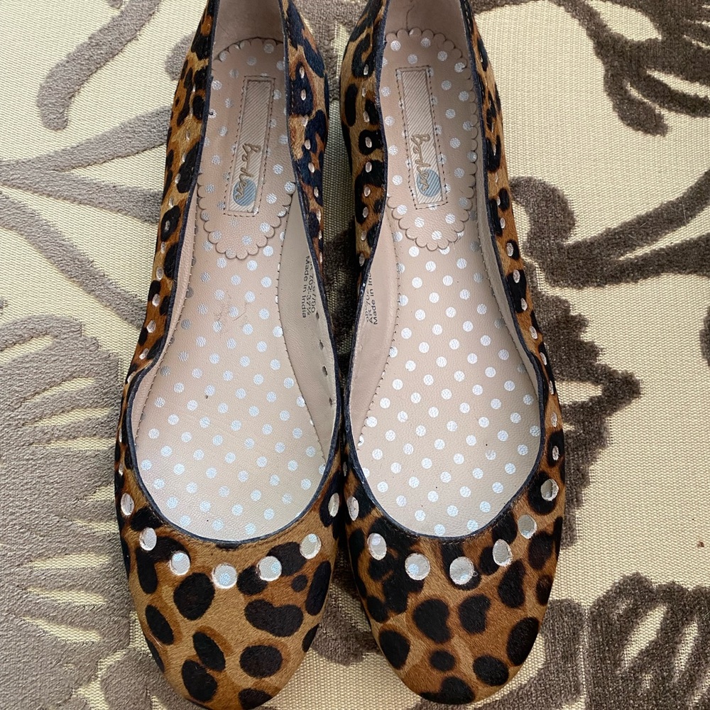 Women’s Boden Cheetah Calf Print Flats 37 1/2